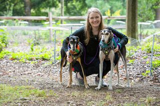 Pharmacogenomic (PGx) consultant Dr. Senn with her canine companions